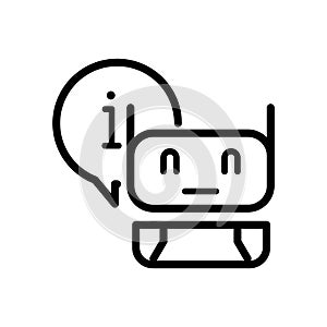 chatbot service lineal icon