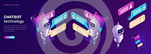 Chatbot technology, artificial intelligence concept