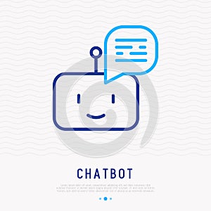 Chatbot thin line icon
