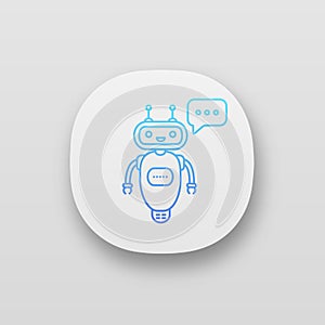 Chatbot typing answer app icon