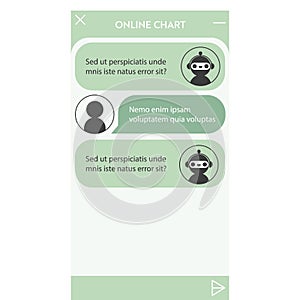 Chatbot window interface.