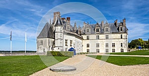 Chateau Amboise at sunny day. Loire valley, France.