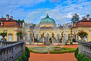 Chateau Buchlovice is designed in the Italian Baroque style. Region South Moravia, Czech Republic