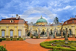 Chateau Buchlovice is designed in the Italian Baroque style. Region South Moravia, Czech Republic