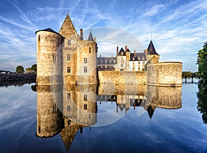 The chateau (castle) of Sully-sur-Loire, France