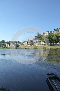 The chateau at Chinon on the hilltop above the Vienne River