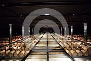 Chateau Clos d'estournel modern wine cellar,saint Estephe, right bank,Bordeaux, France