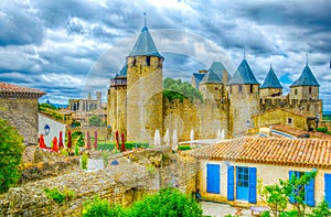 Chateau comtal in Carcassonne, France