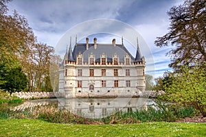 Chateau d`Azay-le-Rideau in Loire Valley, France