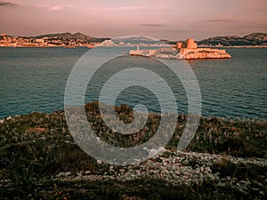 Chateau d`if prison where Alexander Dumas imprisoned count Monte Cristo in his novel, Marseille, France