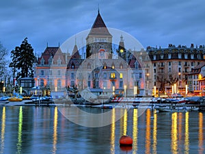 Chateau d'Ouchy, Lausanne, Switzerland photo