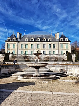 Chateau de Auvers-sur-Oise, small castel in the Vincent Van Gogh city, north of Paris, Auvers sur Oise, France