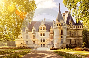 The chateau de Azay-le-Rideau, castle in France