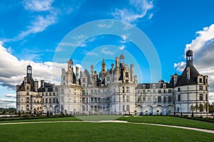 Chateau de Chambord, the largest castle in the Loire Valley, France