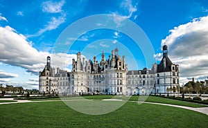 Chateau de Chambord, the largest castle in the Loire Valley, France