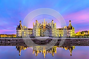 Chateau de Chambord, the largest castle in the Loire Valley - France