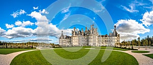 Chateau de Chambord, the largest castle in the Loire Valley, France