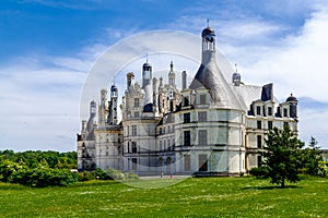 Chateau de Chambord, the largest castle in the Loire Valley. A UNESCO world heritage site in France.