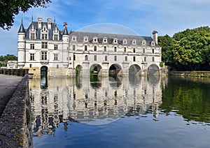 Chateau de Chenonceau on the Cher River - France, the Loire Valley