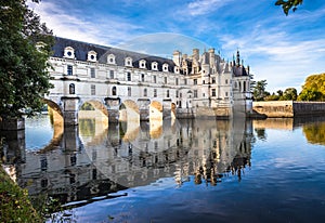 Chateau de Chenonceau on the Cher River, Loire Valley, France