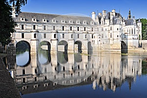 Chateau de Chenonceau France. This castle is located near the small village of Chenonceaux in the Loire Valley was built in the 15