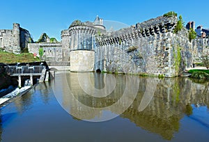 The Chateau de Fougeres (France) spring view.