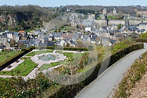 The Chateau de Fougeres (France) spring view.