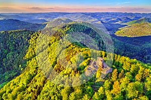 Chateau de Hohenbourg, a ruined castle in the Northern Vosges Mountains - Bas-Rhin, France