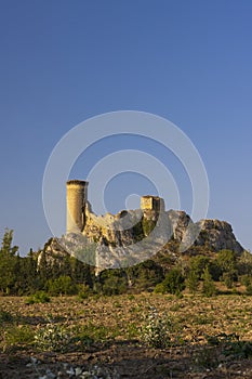 Chateau de lÂ´Hers ruins near Chateauneuf-du-Pape, Provence, France