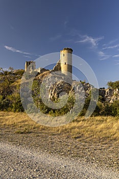 Chateau de lÂ´Hers ruins near Chateauneuf-du-Pape, Provence, France