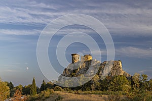 Chateau de lÂ´Hers ruins near Chateauneuf-du-Pape, Provence, France
