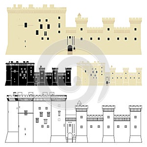 Chateau de Tarascon in front view