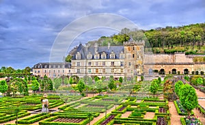 Chateau de Villandry with its garden - the Loire Valley, France