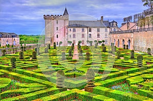 Chateau de Villandry with its garden - the Loire Valley, France