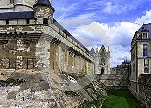 Chateau de Vincennes - massive 14th and 17th century French royal fortress in the town of Vincennes, France