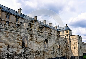 Chateau de Vincennes - massive 14th and 17th century French royal fortress in the town of Vincennes, France