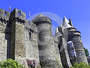 Chateau de Vitre - medieval castle in the town of Vitre, France