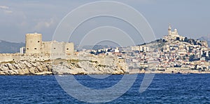 Chateau dIf and Marseille in France