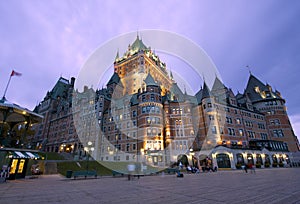 Chateau Frontenac at dusk, Quebec City