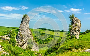 Chateau Gaillard, a ruined medieval castle in Les Andelys town - Normandy, France