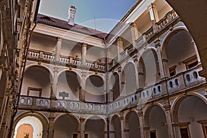 The chateau in JiÄÃ­n - Czech republic - inner courtyard