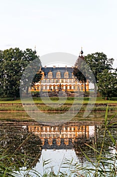 Chateau Seehof with reflection in the lake