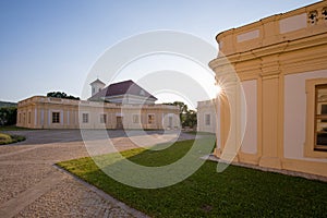 Chateau in Slavkov u Brna, Czech Republic, a Beautiful Baroque Pearl where Napoleon Concluded Peace after the Battle of Three Empe