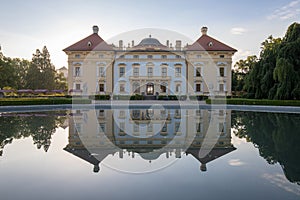 Chateau in Slavkov u Brna, Czech Republic, a Beautiful Baroque Pearl where Napoleon Concluded Peace after the Battle of Three Empe