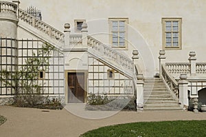 Chateau staircase, Mnisek, Czech Republic