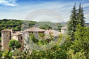 The Chateau of Vogue on the banks of the Ardeche in France