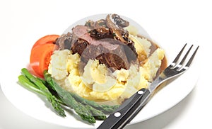 Chateaubriand with fork