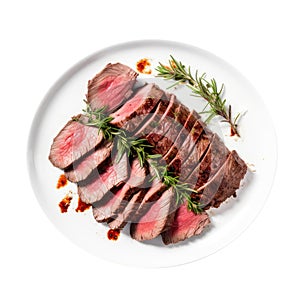 Chateaubriand On White Plate On A White Background