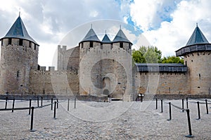 Chateaux de la cite fachade at Carcassonne photo