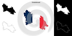Chatellerault outline map